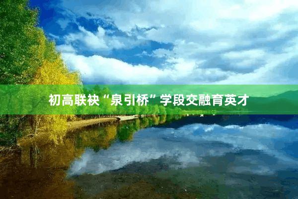 初高联袂“泉引桥”学段交融育英才
